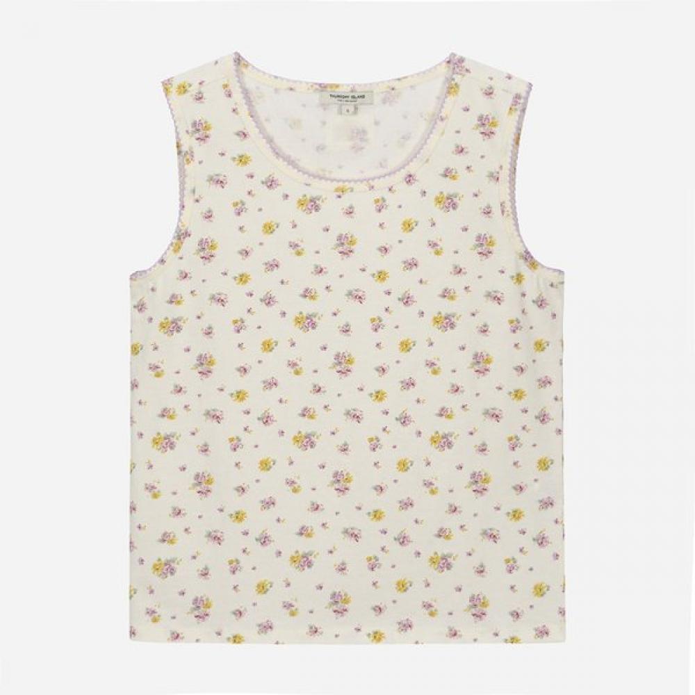 Thursday Island Sleeveless Top With Embroidered Trimming T264msl233w