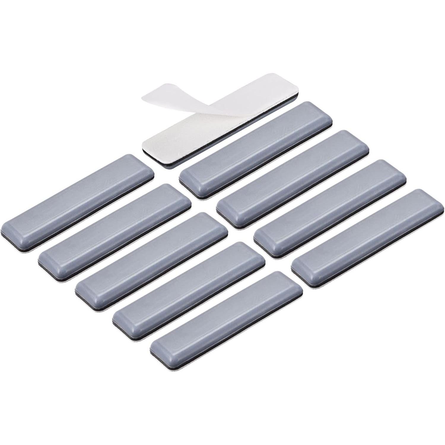 

Furniture Slider Gliders (70x19mm) 10Pcs, Rectangle Self-Adhesive Floor Protector Pads - for Furniture Carpets