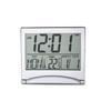 Portable Digital LCD Alarm Clock with Thermometer, Date and Compact Desktop Timer