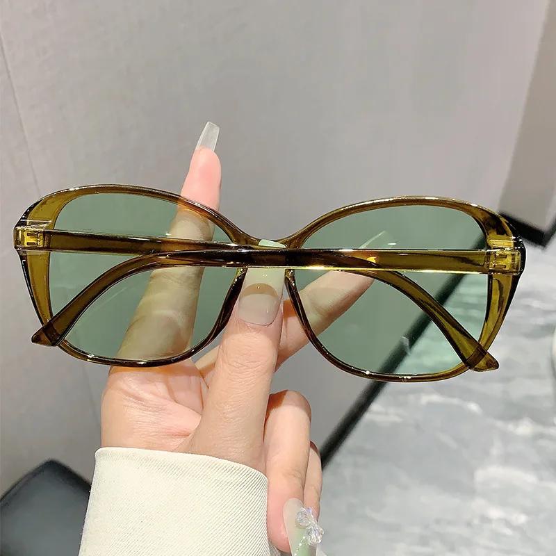 Fashion Vintage Luxury Designer Butterfly Sunglasses Women for Men Sun Glasses Punk Popular Big Frame Olive Green Shades