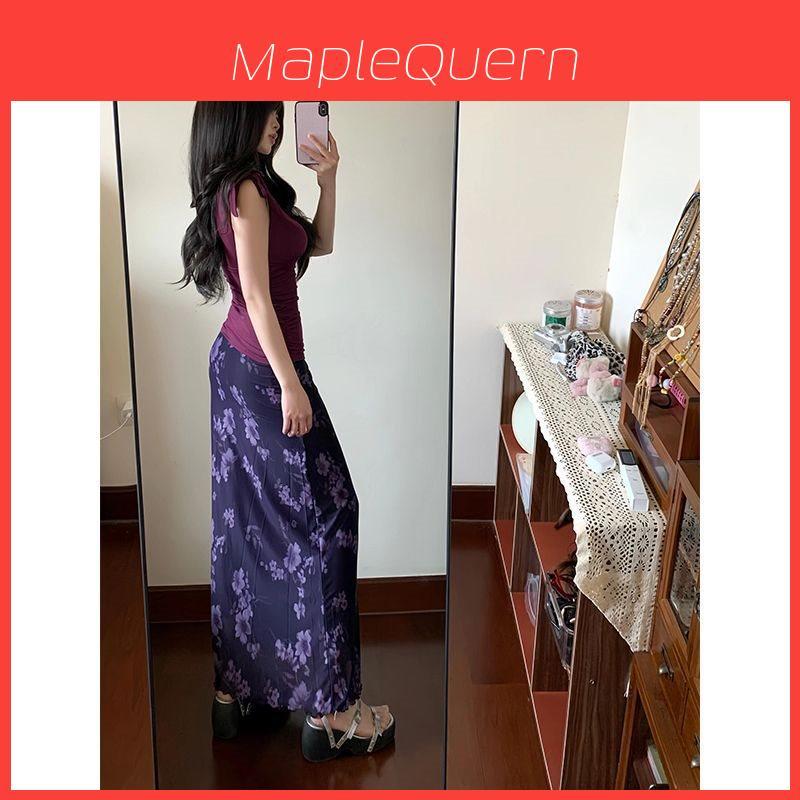 Summer Sexy Girl Purple Lace Layered Twopiece Set For Fashionable Wear