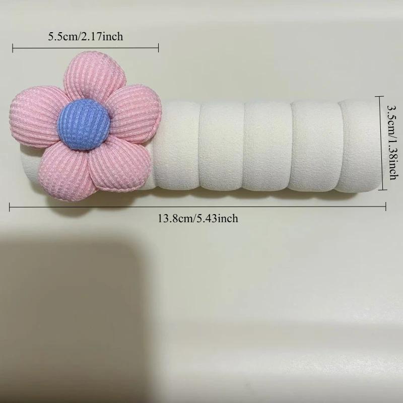 

Мультяшные силиконовые дверные ручки, противоударные бамперы для защиты от домашних животных в детской спальне, шумоподавление розовый