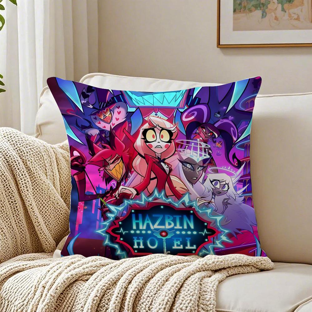 animation dark HHazbin HotelS Cushion Cover Pillowcase Antidustmite living Room Sofa Decor Cushion Room