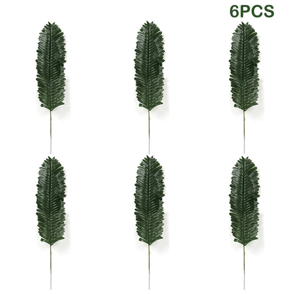 Artificial Tropical Palm Leaves Safari Jungle Decorations Hawaiian Luau Party Leaf Home Table Decor Wedding Birthday Fake Plants