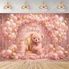 Pink Teddy Bear Photography Backdrop Sweet Dreamy Birthday Party Decoration Background Baby Shower Photo Booth Banner Supplies