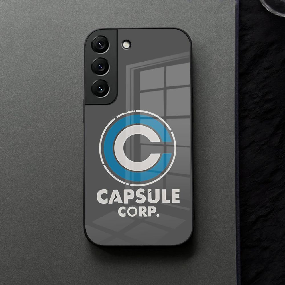 Capsule Corp Skullies Phone Case Glass For Samsung Galaxy S21 S25 S22 S20 S24 S23 Ultra Fe Plus A16 A34 A54 A24 Coque