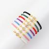 Initial 26 Letters Micropaved Zirconia A-Z Bracelets For Women Handmade Baided Rope Adjustable Bracelet Friendship Jewelry Gifts