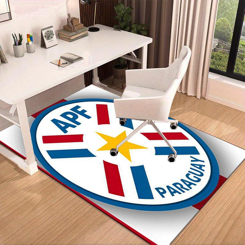 Paraguay Football Federation Emblem Area Rug Office Rug, Chair Rug, Decor Carpet Livingroom Bedroom Mat, Large Size Fan Gifts Christmas Gifts