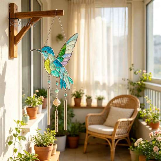Dekorative Artikel für Haus Küsten-Glanz Meerglas Sonnenfänger, Acryl Ozean-Thema Fenster Einzigartige Wandkunst Büro Hängende Dekoration, Miniatur-Ornament Zuhause