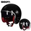 Free Shipping BEON Motorcycle Helmet Retro Motorcycle Half Helmet Double Lens  Helmet 3/4 Open Face Capacete Vintage Casco