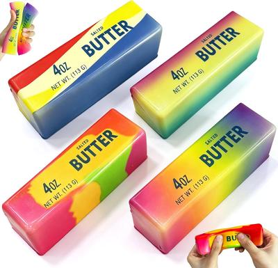 Elastic Butter Stick Squishy: Maltose Texture Slow Rebound Cheese Toy, Aesthetic Taba Squeeze Fidget, Office Stress Relief