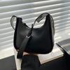 Small Designer Women's Black Bag Simple Retro Crossbody Bags Luxury Pu Leather Female Handbags Pure Color Bucket Shoulder Bag