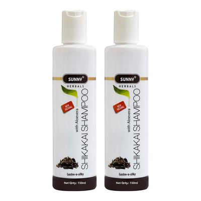 Sunny Herbals Shikakai Shampoo For Dull Hair pH Balanced Gentle Cleanse Supports Healthy Look 150 Ml Pack Of 2