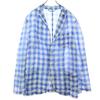 Giannetta Made In Italy Check Pattern Long Sleeve Jacket 48 Blue Men's Used