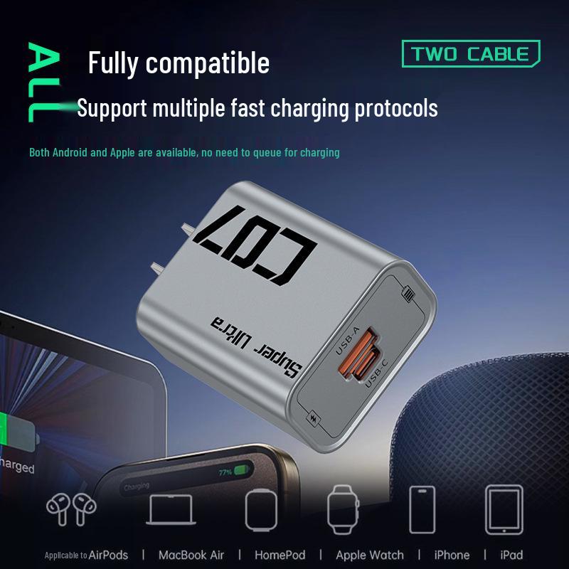 Mecha Style 22.5W Dual-Port Super Fast Charger for Huawei, Android & Apple