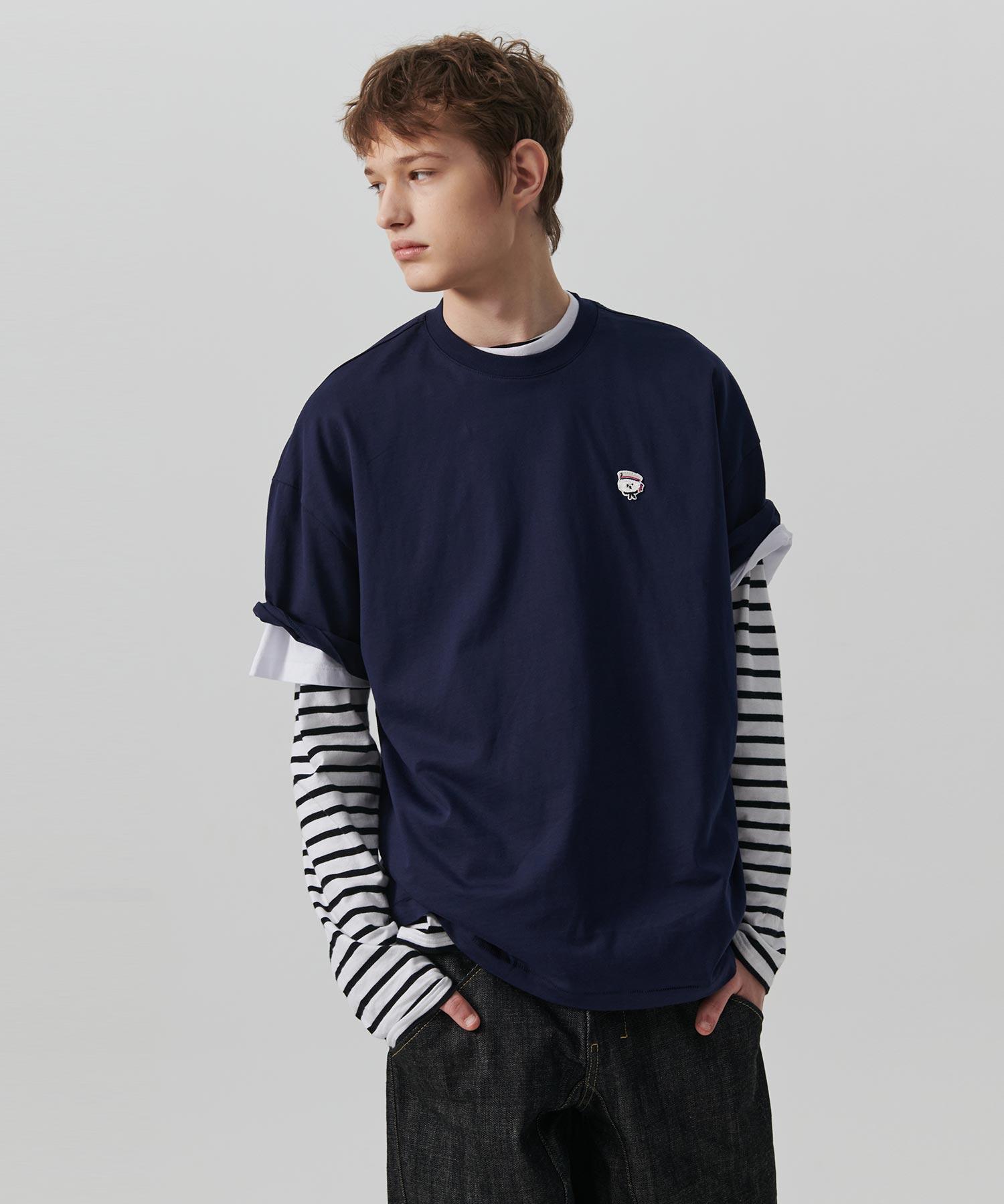 Beyond Closet Футболка с коротким рукавом Bonjour Dog Wappen Темно-синяя Navy/Medium(95-100)