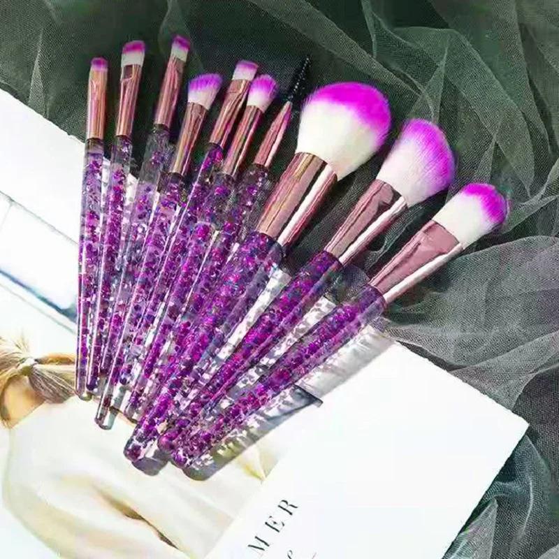 10-teiliges Make-up-Pinsel-Werkzeugset, Kosmetikpuder, Lidschatten, Foundation, Rouge, Blending, Beauty Maquiagem, Beauty Kit für Partys