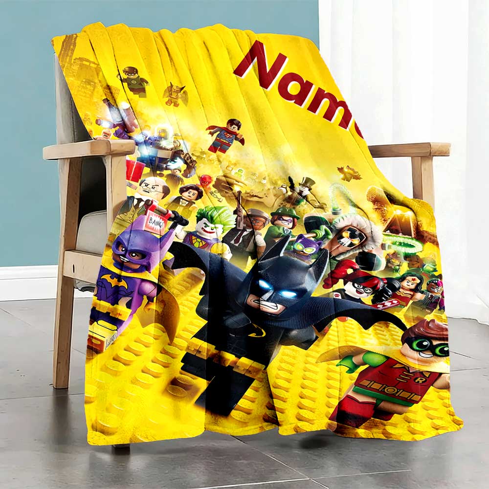 Warner Bros. Works (16) Customize Text Blanket Throw Customizable Blanket Soft & Cozy Suitable for Home Decor Livingroom Chair Nap