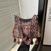 Cloth Ethnic Style Crossbody Bags Retro Bohemian Messenger Bag Tassel Shoulder Bag  Outdoor