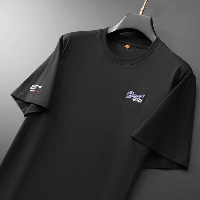 Dibinze Men's Oversized Pure Cotton Short Sleeve T-Shirt