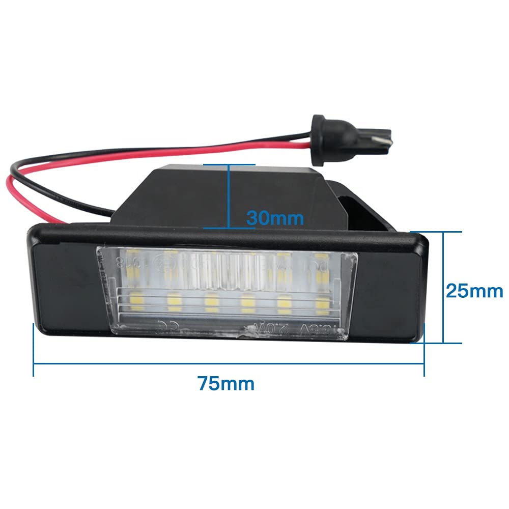Nissan LED License Lamp License Plate Light 18LED 6500K Super White License Plate Light