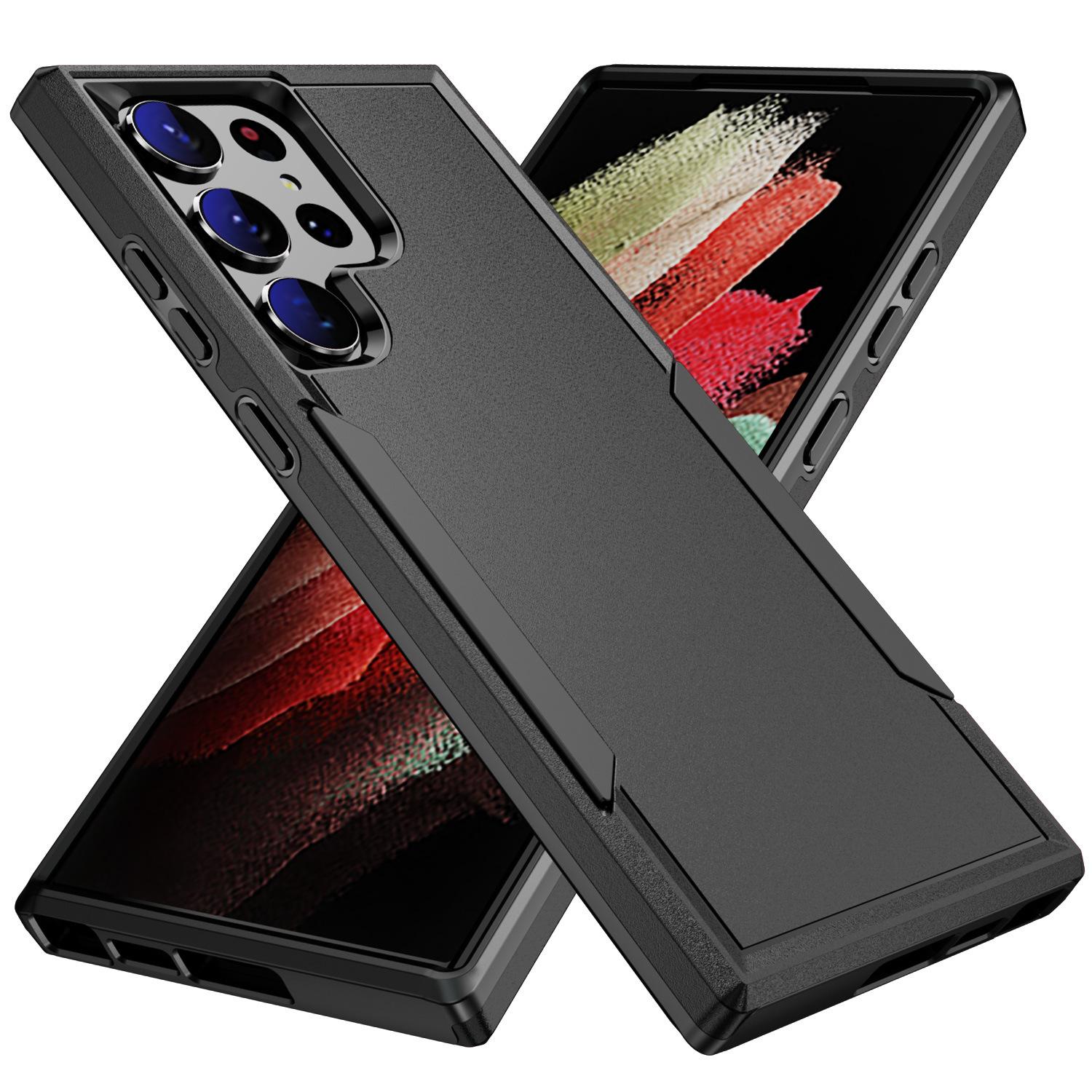 

Новая модель подходит для Samsung S25FE Trailblazer Два в одном чехол для мобильного телефона S24 Контрастный цвет Военный противоударный чехол S25