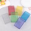 Clear Glitter Small Storage Box Kpop Photo Mini Card Holder Flip Lid Photo Case Small Stationery Card Holder Organizer