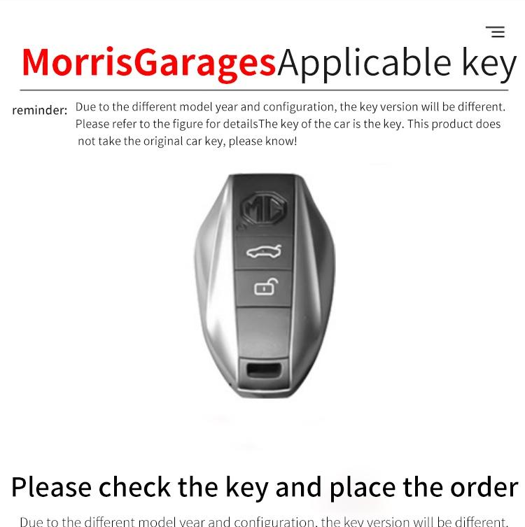 Zinc Alloy Leather Car Remote Key Fob Case Cover Protector Shell For Morris Garages MG 7 MG7 MG-7 2023 Auto Keychain Accessories