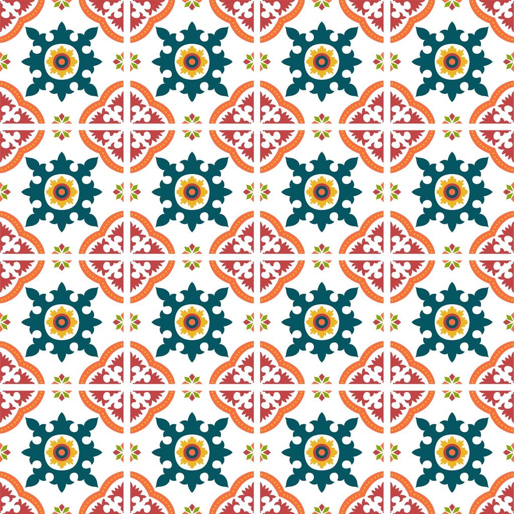 Poromoro Portuguese Spanish Style Azulejo Tile Stickers Peel Stick Kitchen Bathroom Mosaic Tile Stickers Set & - & - & - 16-Piece (5.9,10)