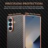 AZNS For Samsung Galaxy Z Fold7 5G Case Electroplating Carbon Fiber Texture PU+PC Phone Cover