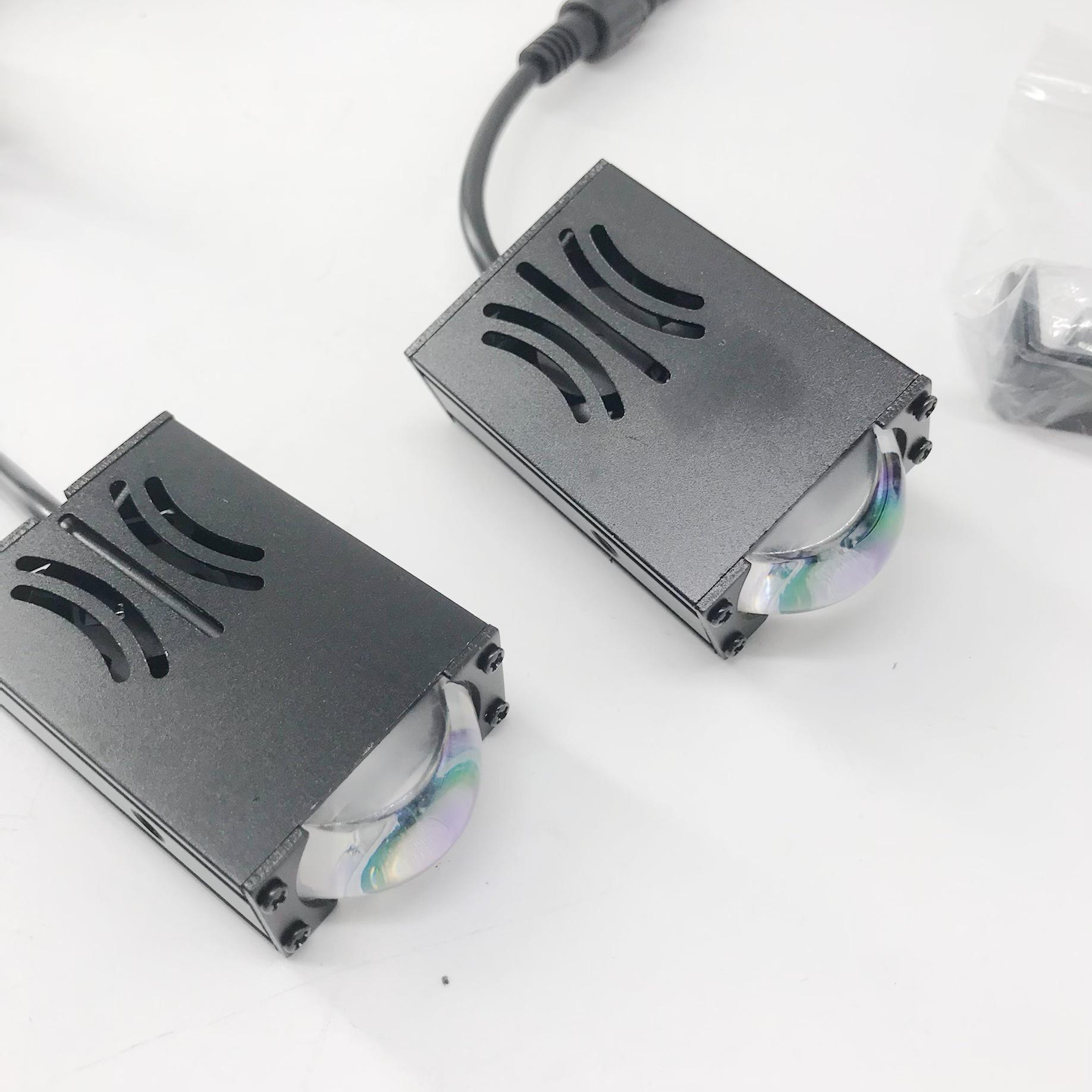 

Car Grille Light Mini Matrix Laser Headlight Grille Light Yellow White LED Motorcycle Spotlight 17Medium Grid Grille Ligh