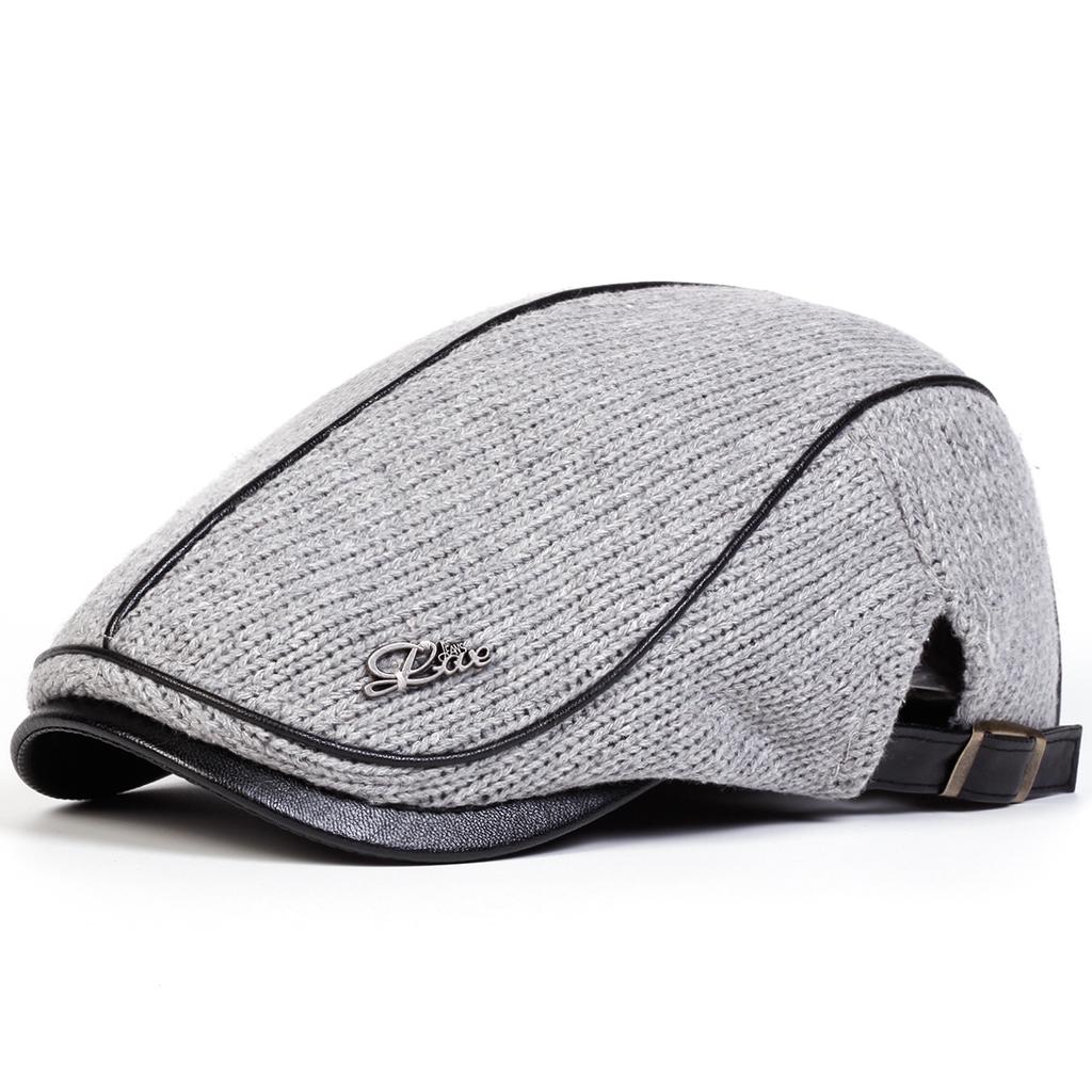 Unisex Fashion Wool Knitted Berets Cap Outdoor Tourism Couple Camping Hiking Newsboy Hat Men Driving Flat Top Trucker Hats Winter Caps