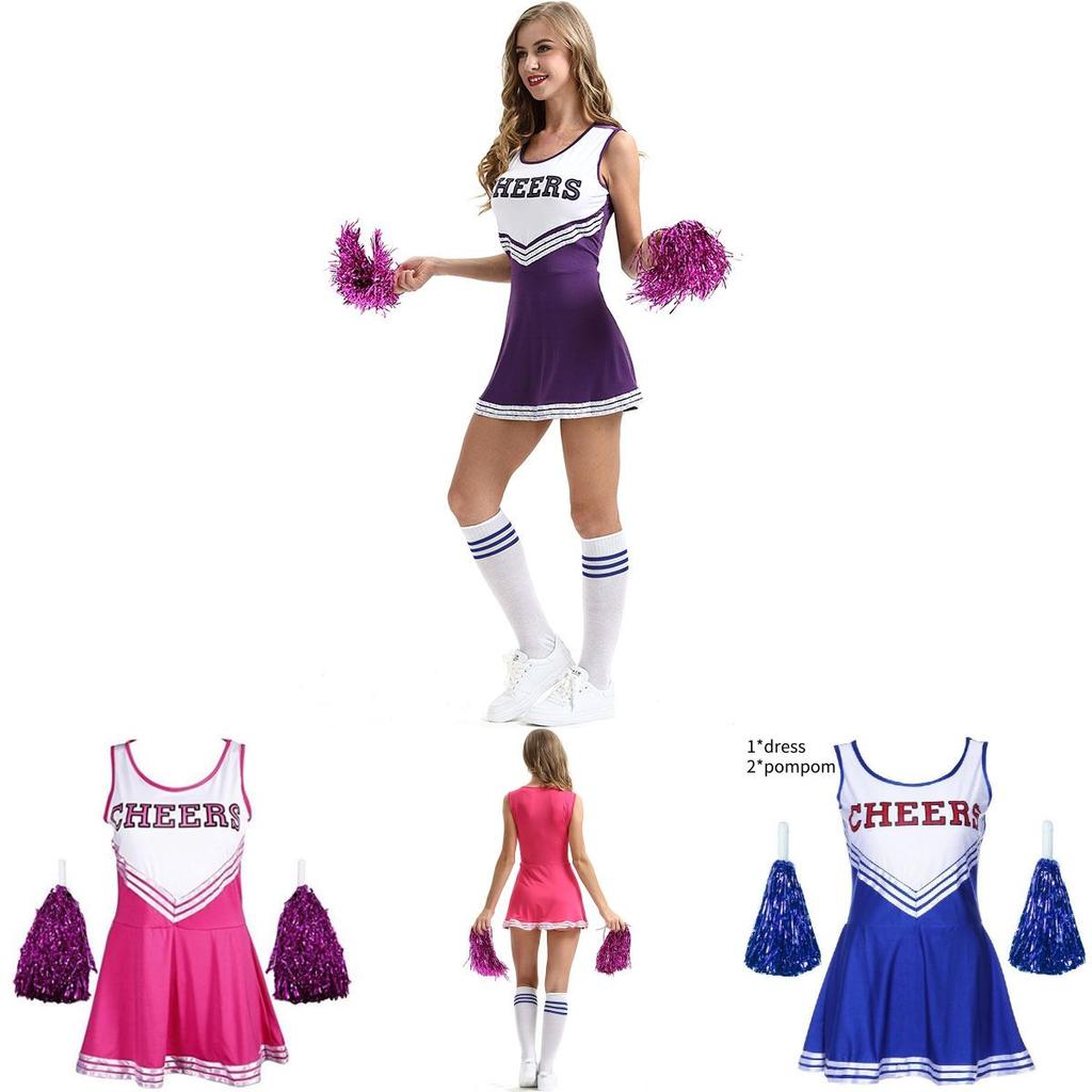 Elegante Uniforme da Cheerleader Taglie Forti da Donna Uniforme da Cheer in Poliestere Comodo