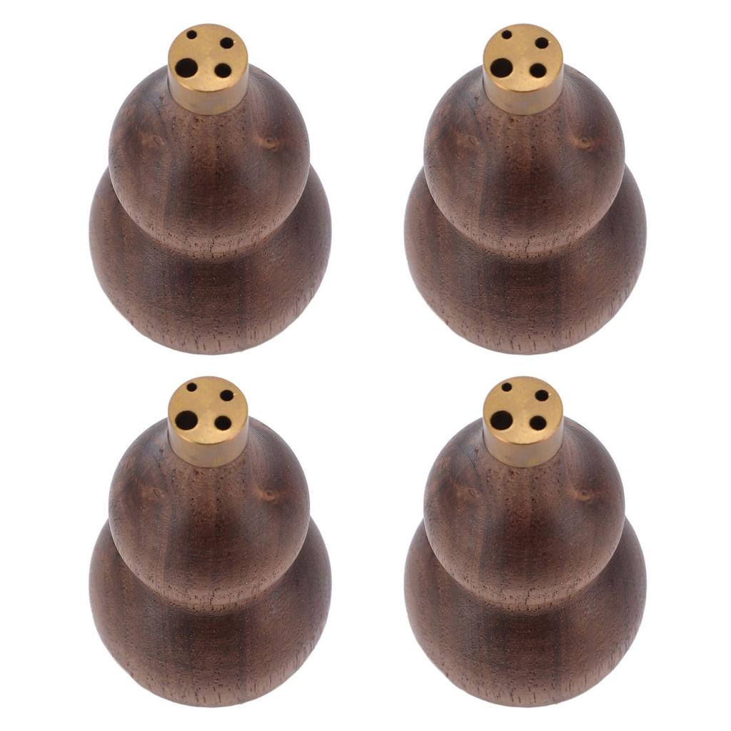 4 Stück Holz Räucherstäbchenhalter Kürbisform Retro Massivholz Deko Zubehör