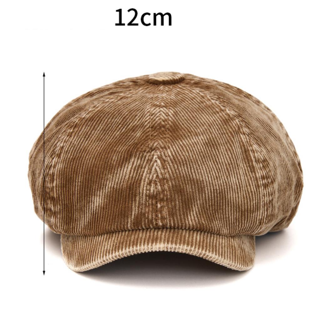 HT4911 Mens Berets Women Corduroy Artist Painter Beret Hat Male Female Adjustable Ivy Flat Cap Autumn Winter Octagonal Beret Cap