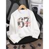 European Sizes Kids' Crewneck Sweatshirt Leopard Zebra Floral Bow Pink Pattern , Sportswear And Casual Wear, Soft And Comfortable, Clothing, Teenagers
