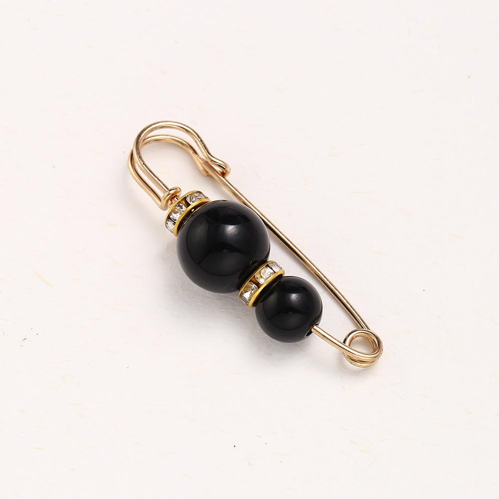 Women New Cute Imitation Pearl Rhinestone Brooch Anti-lighting Skirt Waist Pin Fashion Jewelry Accessories Gifts