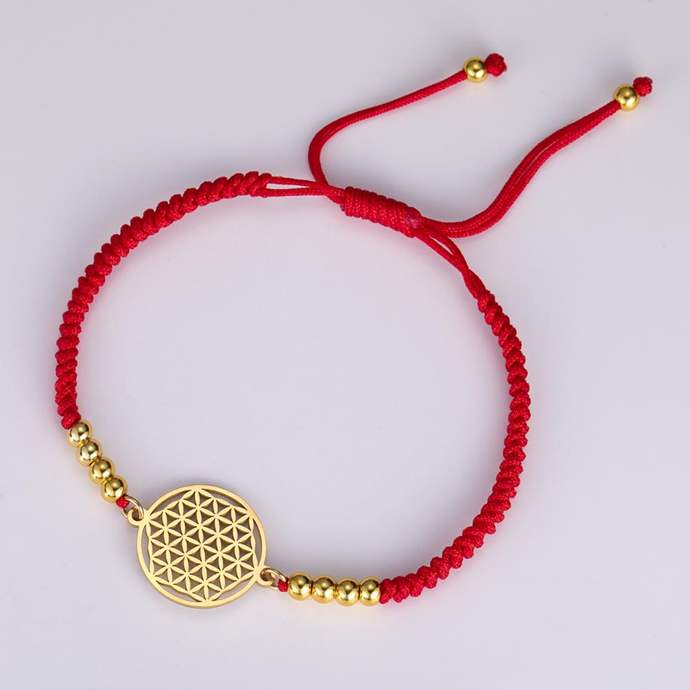 Dawapara Flower of Life Women Bracelet Mandala Sacred Geometry Yoga Meditation Amulet Stainless Steel Jewelry