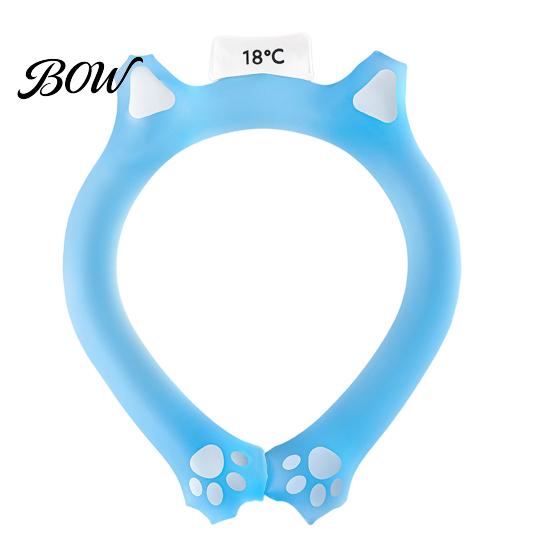 Lightweight Neck Cooler Cat Ear Cooling Tube for Summer, Reusable Adjustable Wearable Ice Cold Wrap Ring, Heatstroke Prevention Collar Outdoor Cycling