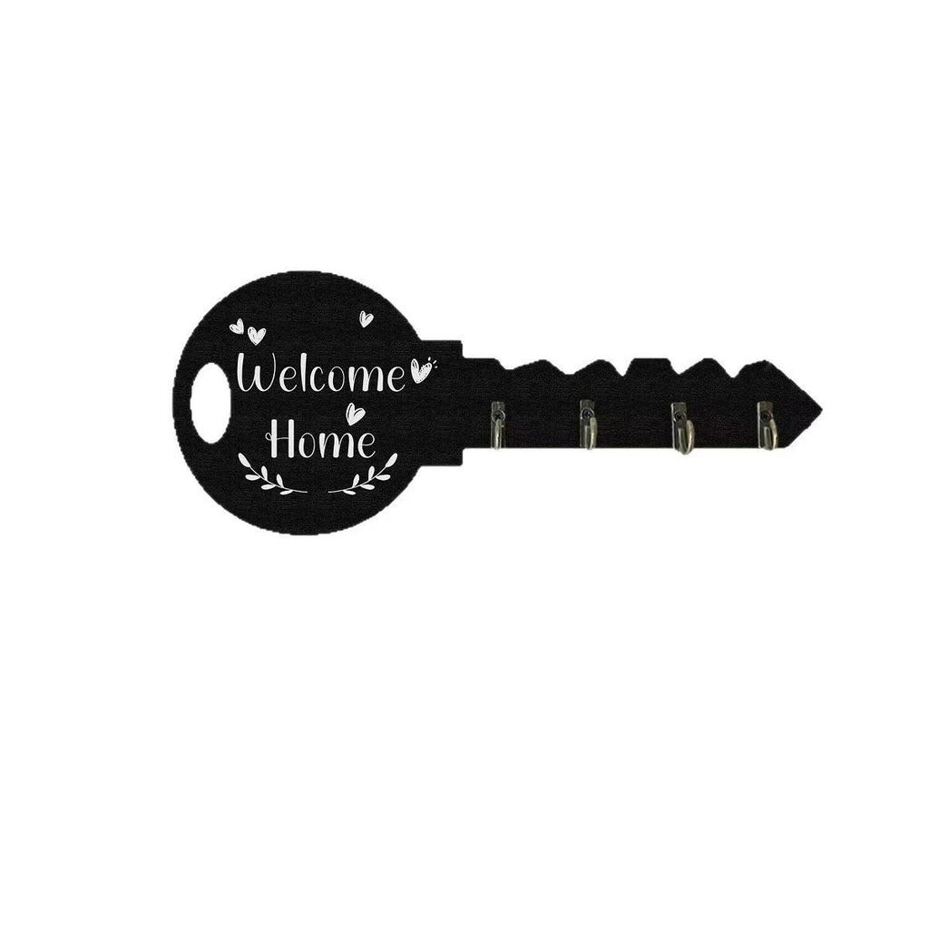 Creative American Retro Entrance Wooden Key Hook Living Room Decorative Hanger Home Decor