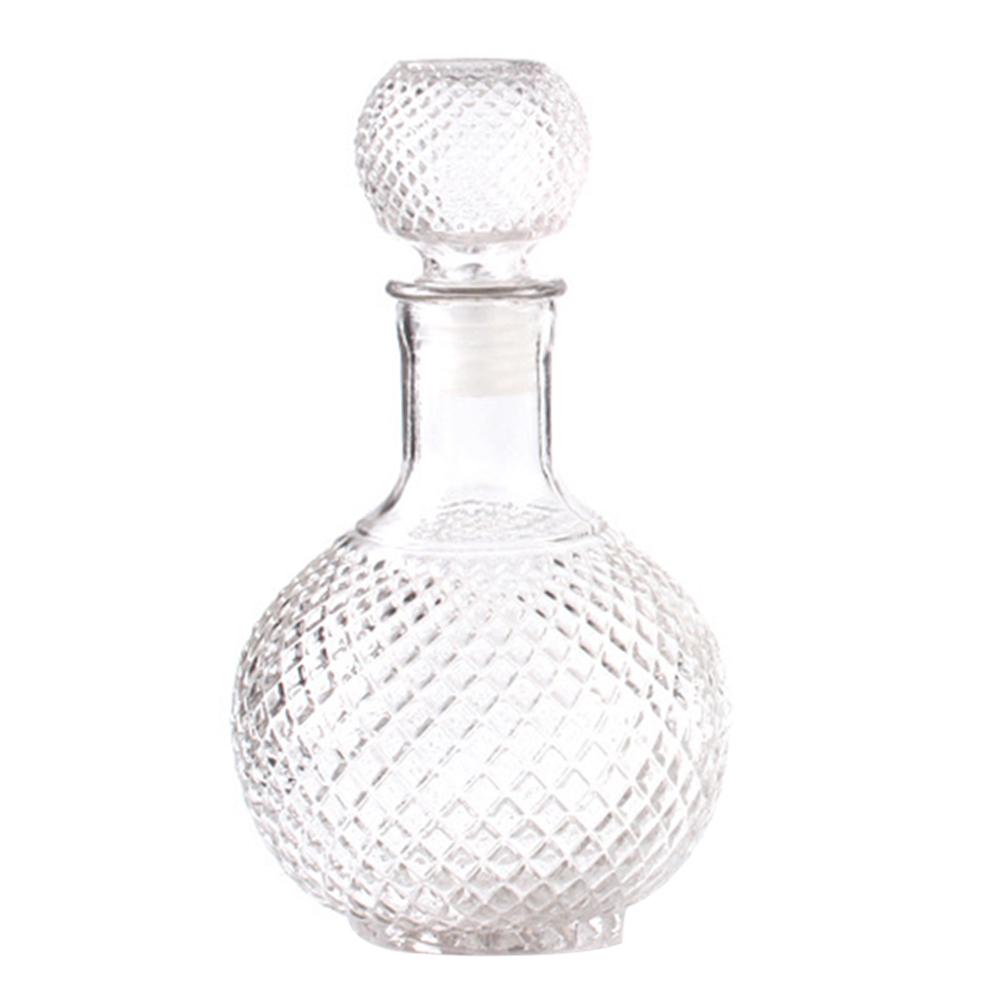 Joom Lizkore Tech Botella De Vidrio Decantador Rápido Forma De Bola Transparente Botella De Cristal Para Whisky Vino Con Tapón Herramienta Para Barra Casera White