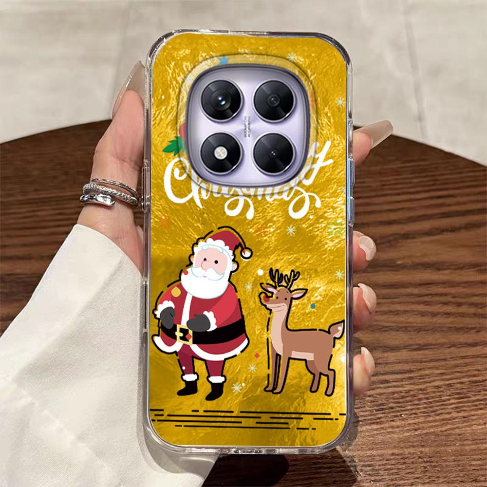 Cute Christmas Girl Reindeer Gift Phone Case For Xiaomi Redmi Note 15 14 13 12 11 11S 10 10S 9 Pro 15C 9A 13C 14C A3 9C A1 Cover