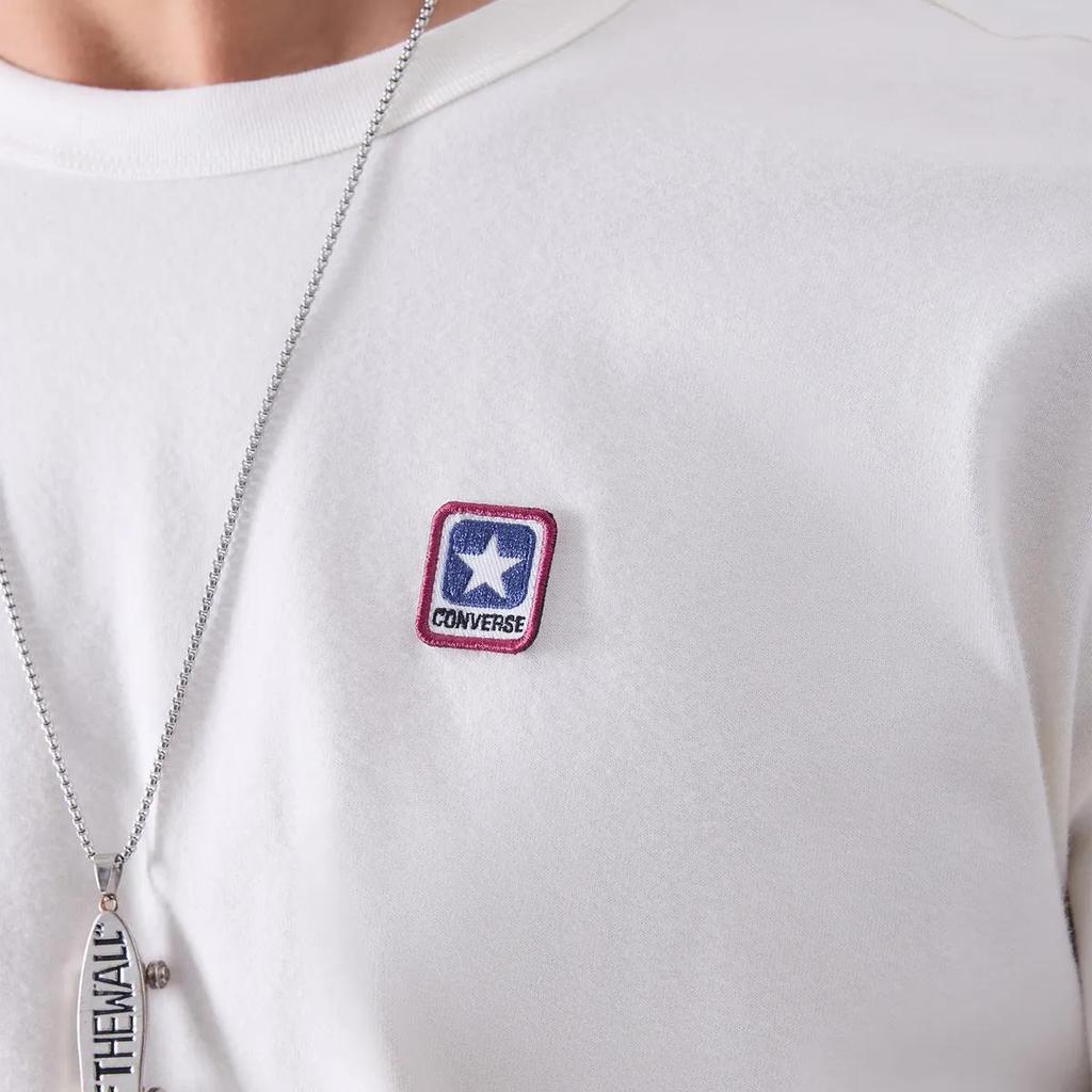 Converse T Shirts Unisex White Crew Neck Moderate UCJ437-W2Y