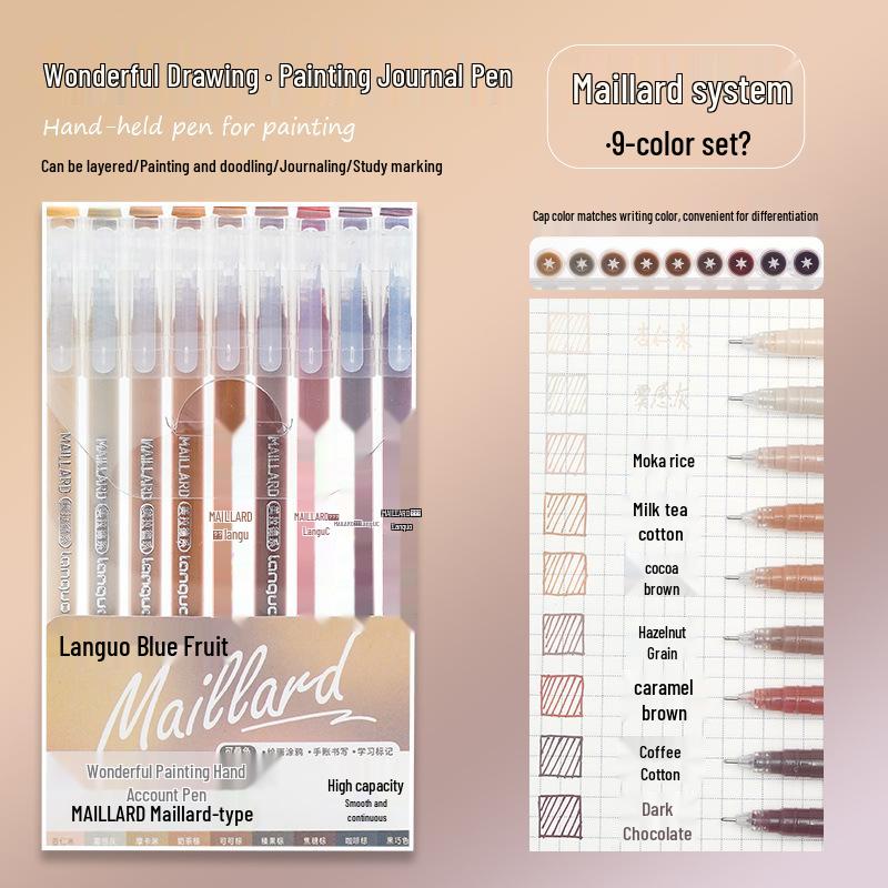 Warm Yellow Series Blue Fruit Neutral Pen: New Color for Student Planning and Children's Doodling