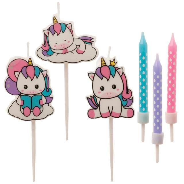 Unicorn Cake Candles Ponies Unicorn 15 Pcs