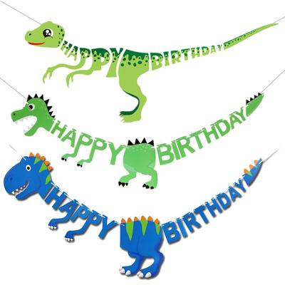Ghirlanda de la mulți ani de dinozaur Banner Roar Dino Baloane pentru petrecere Jungle Animal Safari 1-a copii pentru decorarea petrecerii de aniversare