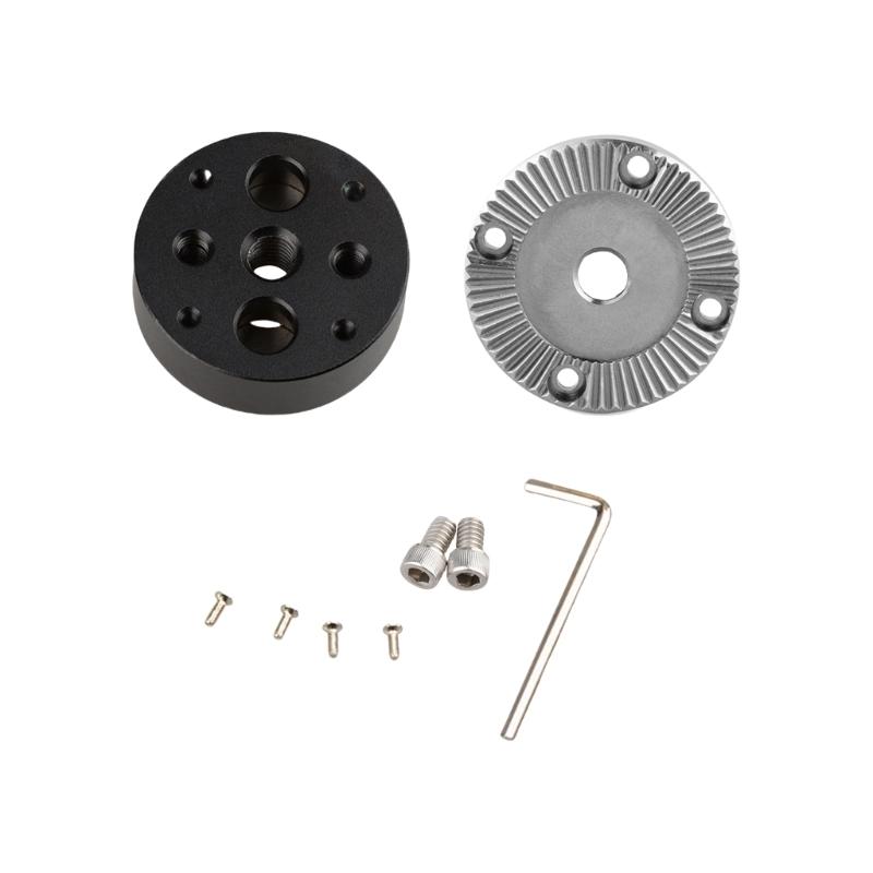 

1 Set Aluminum Alloy Rosette Mount Adapter M6/4 Thread Easy Attachment Assembly for Camera Cages and Accessories 1