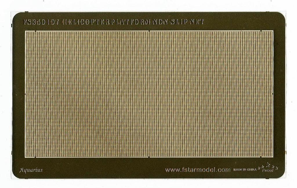 Five Star Models Helicopter Deck Etched Plastic Model FSM350107 1/350 Anti-Slip Net, Parts, (Ships)