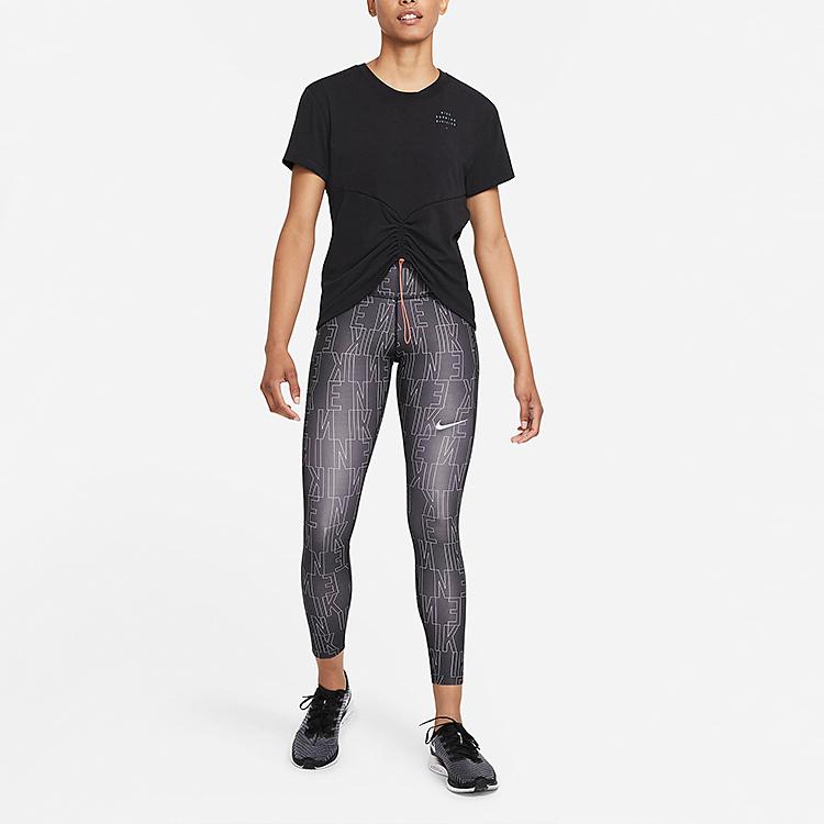 Nike Laufshirt Damen Schwarz (Unisex) Lauf-T-Shirts DD5316 010