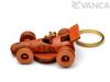 Genuine Leather Banka Craft Leather Story In F-1 Keychain, (Handmade Japan)